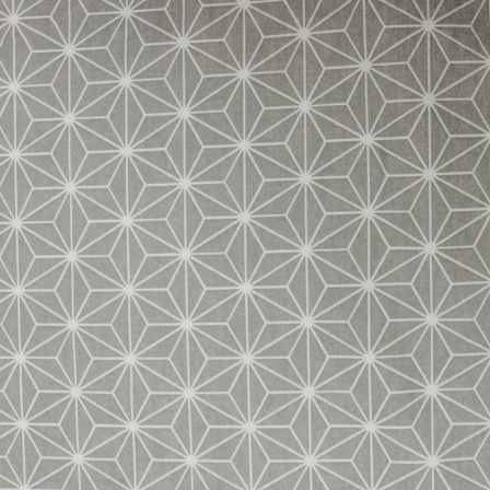 Coton "Geometric Stars" (gris-blanc)