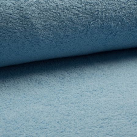 Tissu éponge en coton - uni "Douillet" (bleu clair)