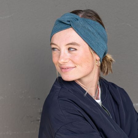Stirnband "TWIST - Fjord" aus Merino-Jersey