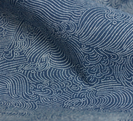 Coton "Nami moyou" (bleu) de SEVENBERRY/Japon