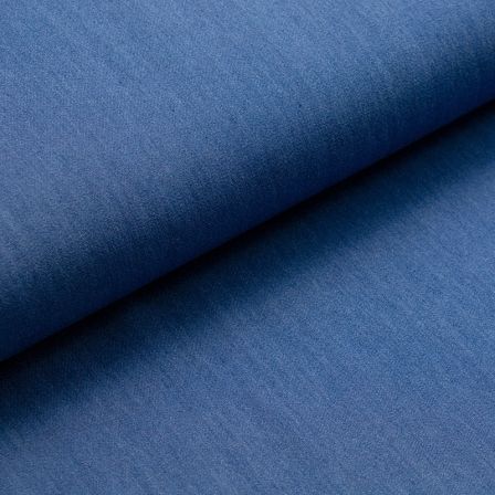 Tissu jean en viscose "Denim Chambray" (bleu)