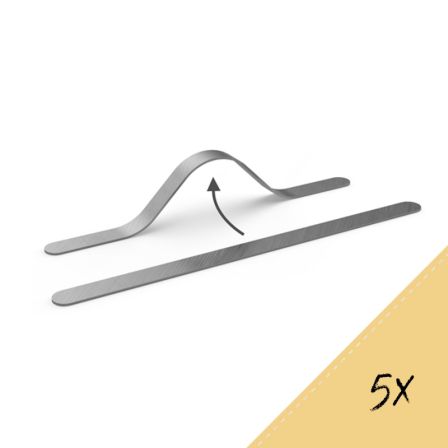 Nasenbügel Aluminium 5 x 85 mm - Pack à 5 Stück (silber/grau)