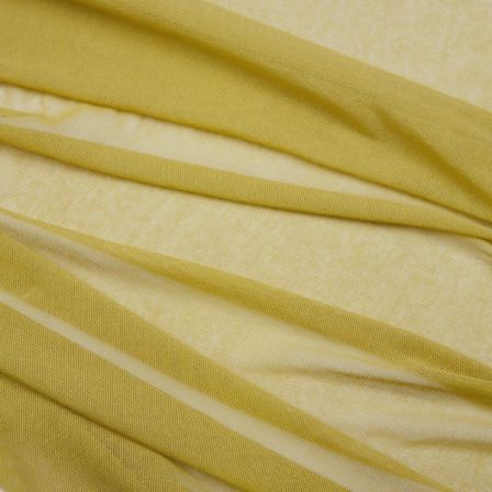 Tulle ''Soft - golden olive'' coton bio (jaune moutarde) de C. PAULI
