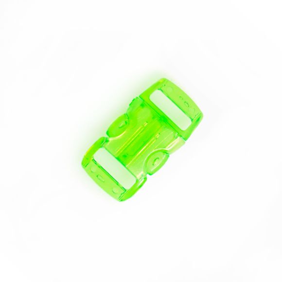 Clic-boucle bombé - 10 mm (vert fluo translucide)