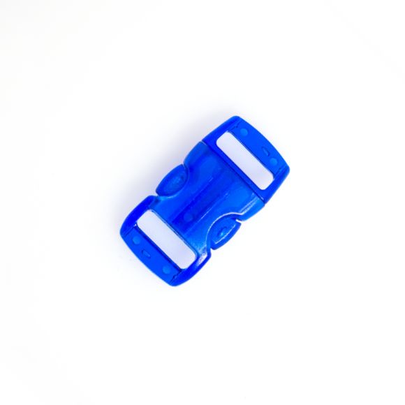 Clic-boucle bombé - 10 mm (bleu translucide)