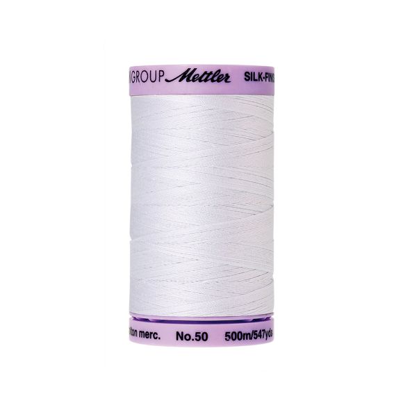 Mettler Näh- & Quiltgarn "Silk-Finish Cotton 50" Spule à 500 m (2000/weiss)