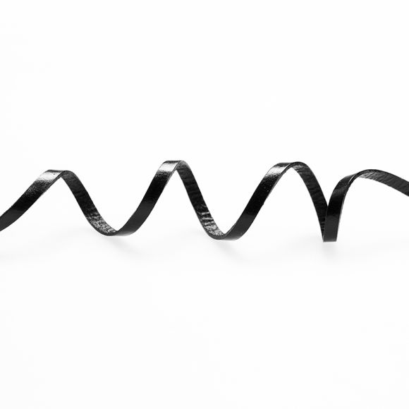 Flechtriemen Leder - flach "Natur" 3 x 1 mm - am Meter (schwarz)