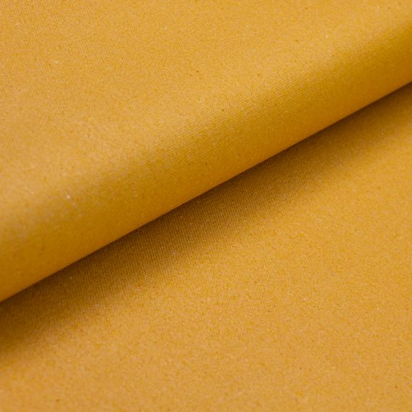 Heavy Canvas Baumwolle beschichtet “Raw used - mustard" (senfgelb)