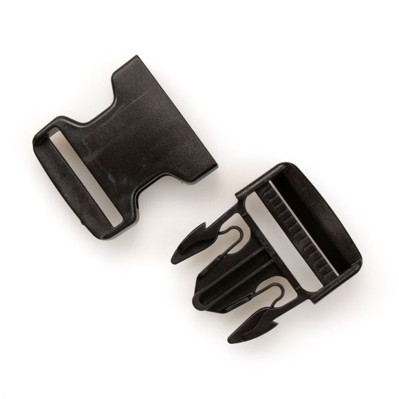 Steckschnalle (Blitzverschluss) Kunststoff - 40 mm (schwarz)