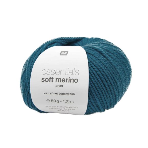 Merinowolle - Rico Essentials Soft Merino Aran (dunkelpetrol)