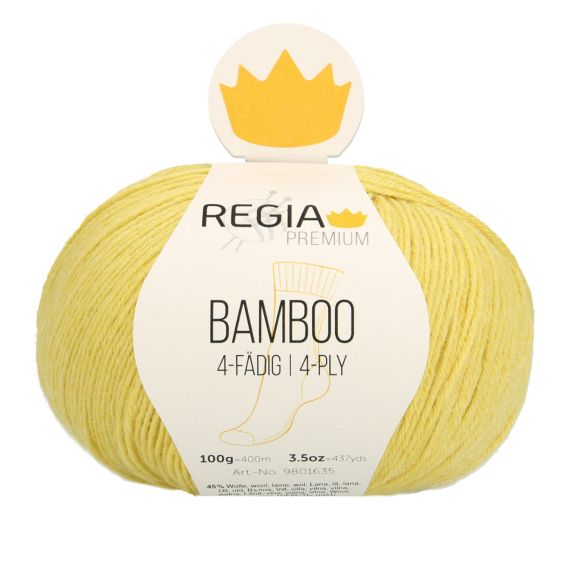 Wolle - Sockengarn “Regia Premium Bamboo” (yellow green) von Schachenmayr