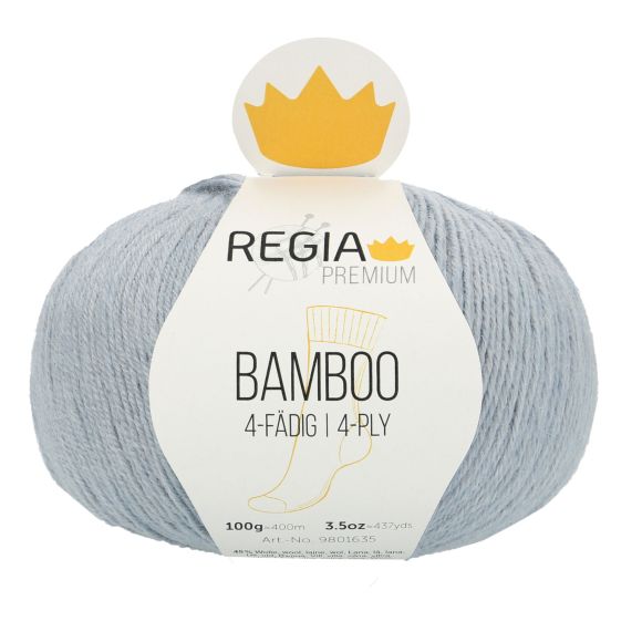 Wolle - Sockengarn “Regia Premium Bamboo” (grey blue) von Schachenmayr