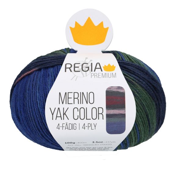 Laine mérinos pour chaussettes "Regia Premium Merino Yak Color" (terrain gradient) de Schachenmayr