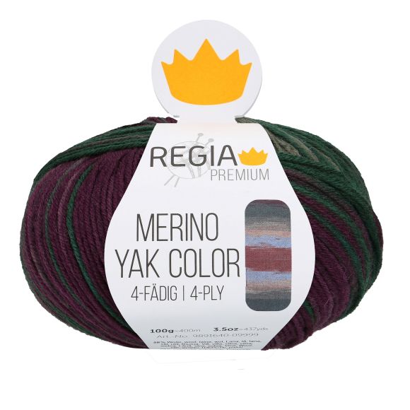 Laine mérinos pour chaussettes "Regia Premium Merino Yak Color" (mountain gradient) de REGIA