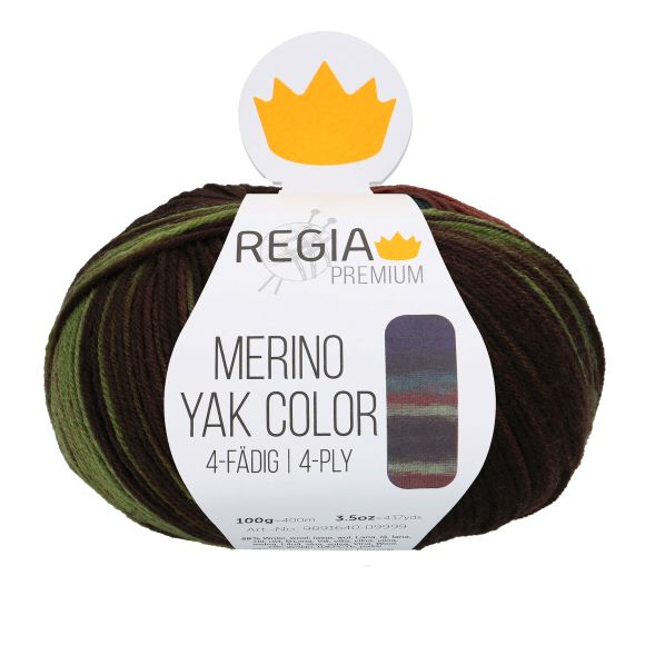 Merinowolle - Sockengarn "Regia Premium Yak Color" (jungle gradient) von Schachenmayr