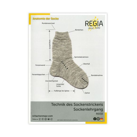 Livret/magazine "REGIA Technique des chaussettes au tricot" de Schachenmayr (de/fr)