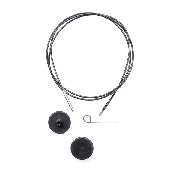 Câbles pour aiguilles circulaires "Zing" (noir) de KnitPro