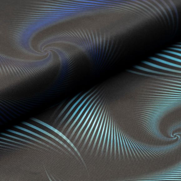 Softshell "Nano Twirl/tourbillon" (noir-menthe/bleu) de Swafing