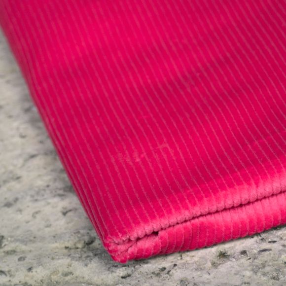 Velours côtelé à grosses côtes - coton "Deluxe Cord" (pink)
