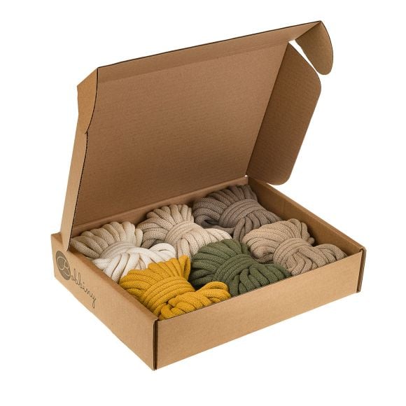 Fil macramé recyclé "Jumbo Creative Set - earthy" de Bobbiny