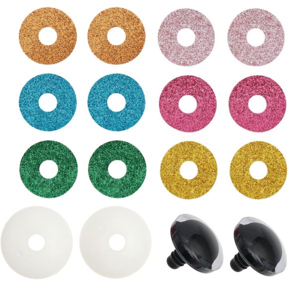 Sicherheitsauge - Set à 2 Stk. Ø 30 mm (bunt) von RICO DESIGN
