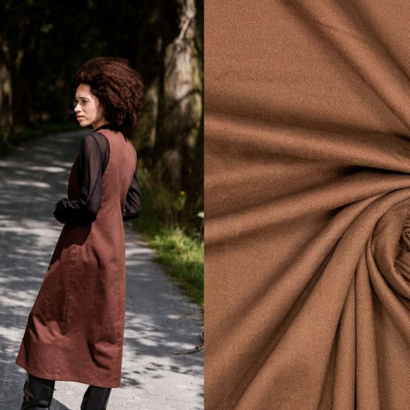 Twill Baumwolle "Uni - Deliz Fibre Mood" (dunkelbraun)