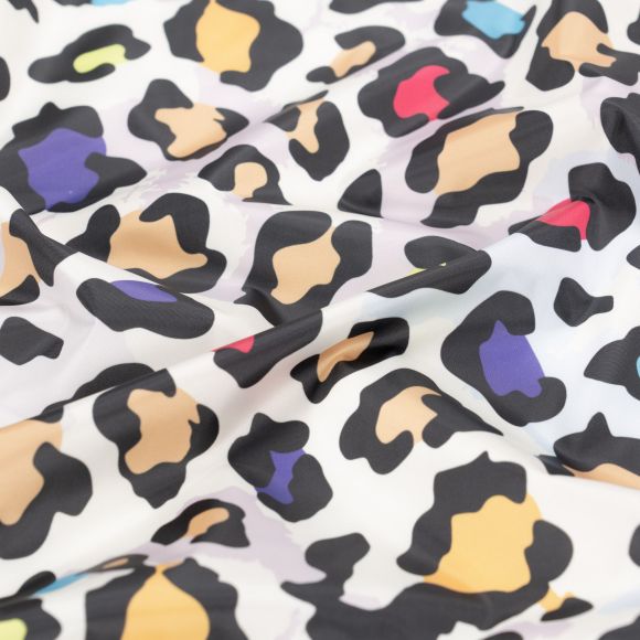 Funktionsstoff "Rain Protect/Poncho - Leopard" (offwhite-schwarz/bunt)