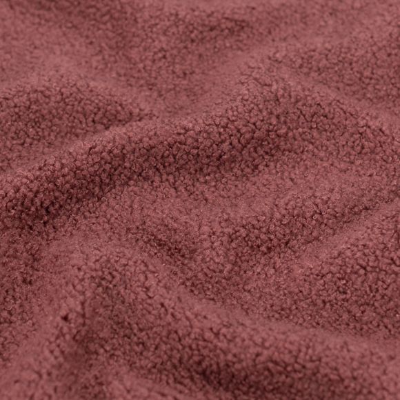Fausse fourrure - tissu peluche "Bouclé Soft" (bordeaux)