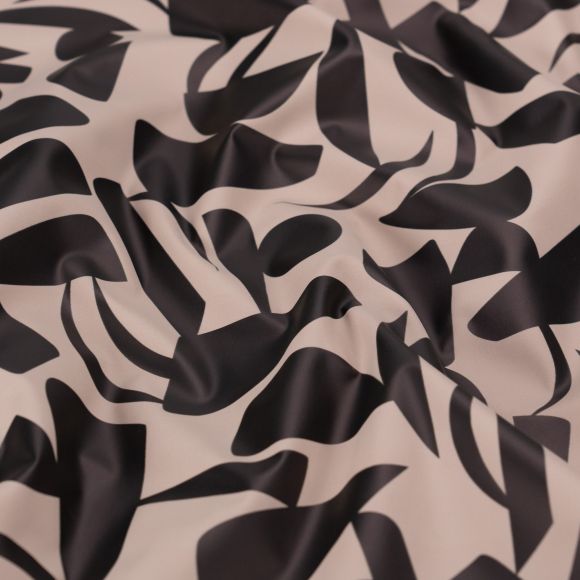 Tissu pour vestes de pluie - imperméable "Graphic" (taupe-schwarz)