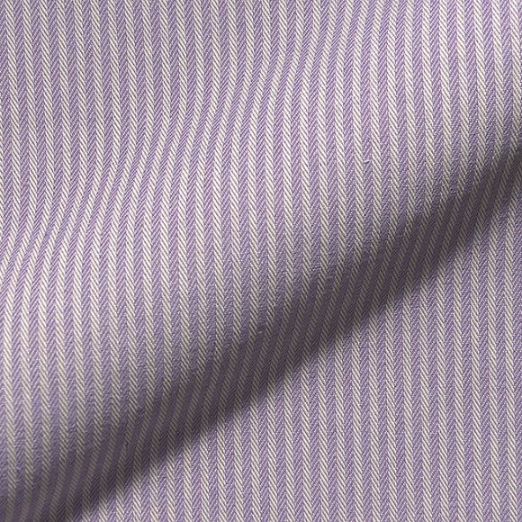 Tissu de décoration en coton "Dobby - rayures" (lilas/écru)