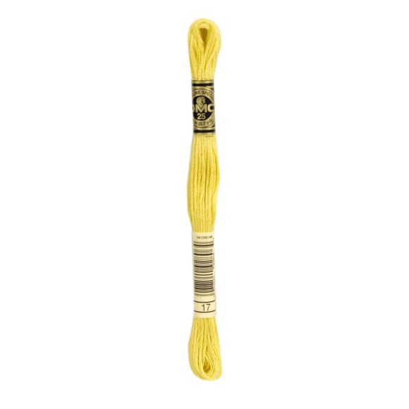 DMC Fil à broder "Mouliné Spécial®" écheveau de 8 m - à 6 brins (17/jaune)