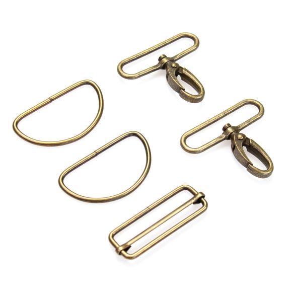 Taschen Hardware Kit "Classic" 50 mm (messing antik)