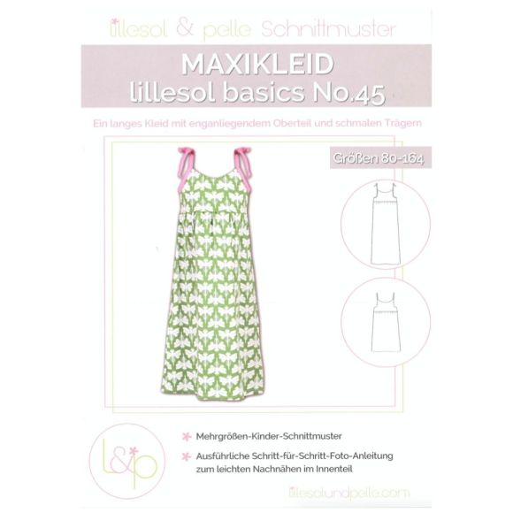 Schnittmuster Kinder "Maxikleid - No. 45" Gr. 80-164 von lillesol & pelle