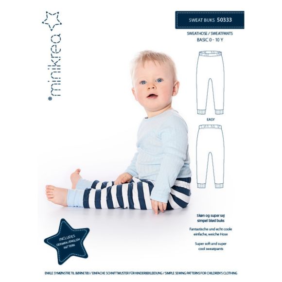 Patron - Pantalons décontractés pour enfants "Sweatpants" (50-146) de minikrea (en allemand/anglais)