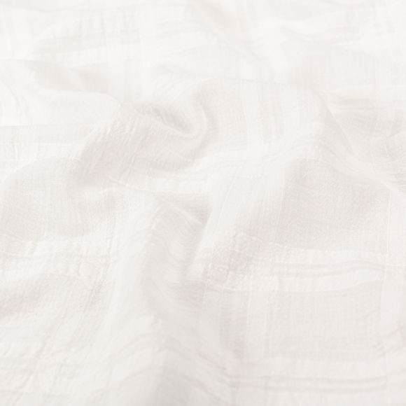 Baumwolle "Dobby Karo" (offwhite)