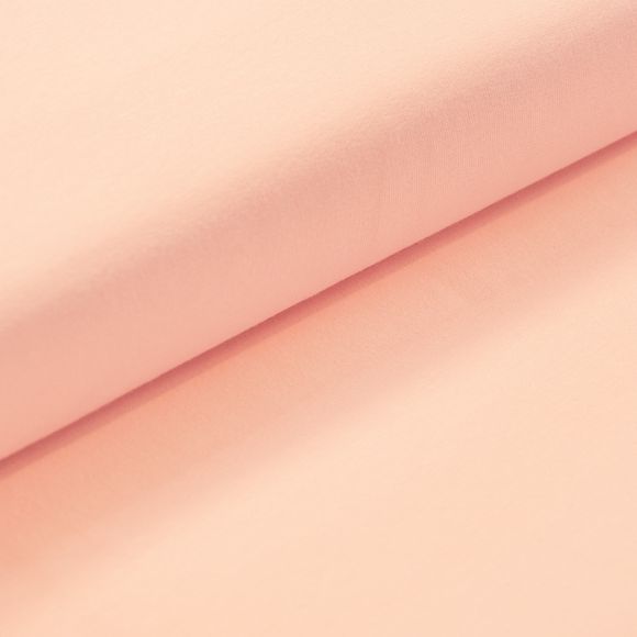 Sweat coton bio - uni "Soft Alva" (rose pastel)