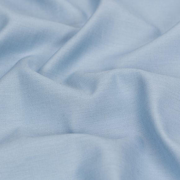 Tissu métis lin/coton - washed "Verona" (bleu clair)