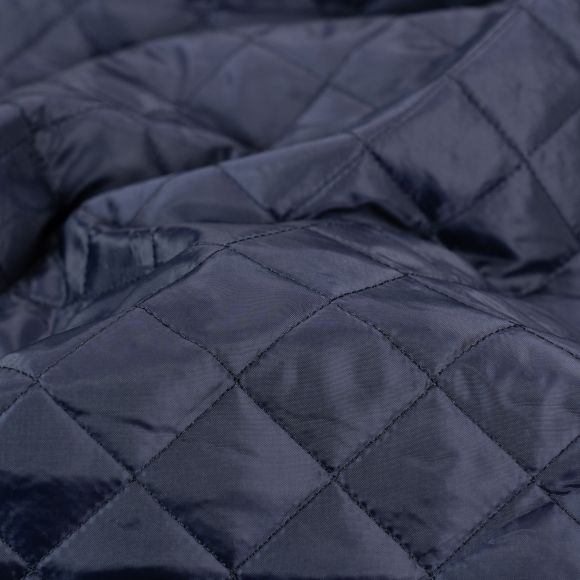 Futterstoff Stepper - wattiert "Velona" (dunkelblau)