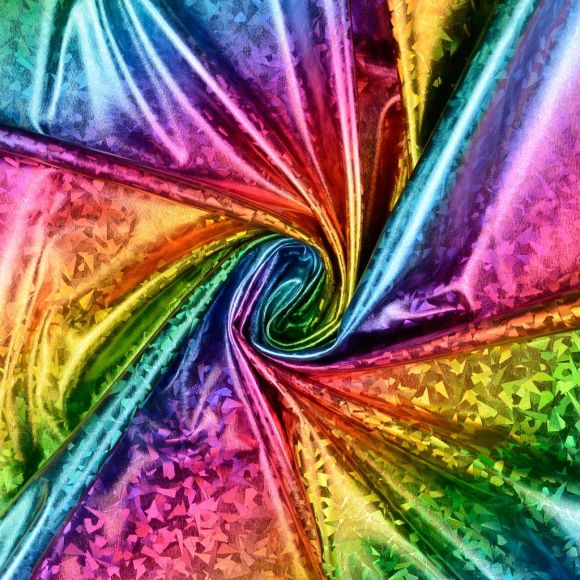 Folienjersey "Regenbogen/Triangel" (bunt irisierend)
