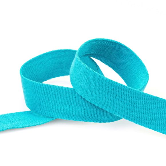 Sangle en coton "uni" 40 mm (turquoise chiné)