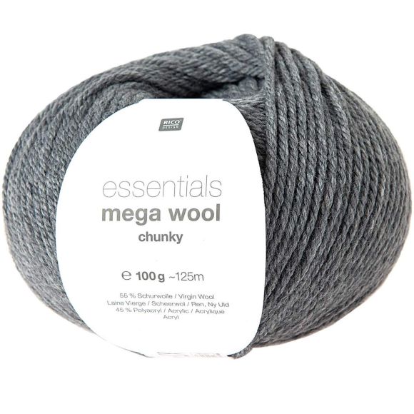 Wolle - Rico Essentials Mega Wool chunky (grau)