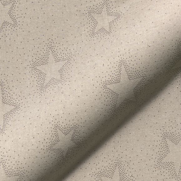 Canvas Baumwolle "Linen Look - funkelnde Sterne" (natur-grau)