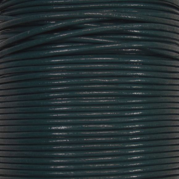 Cordon en cuir "Basic" Ø 2 mm (bleu)