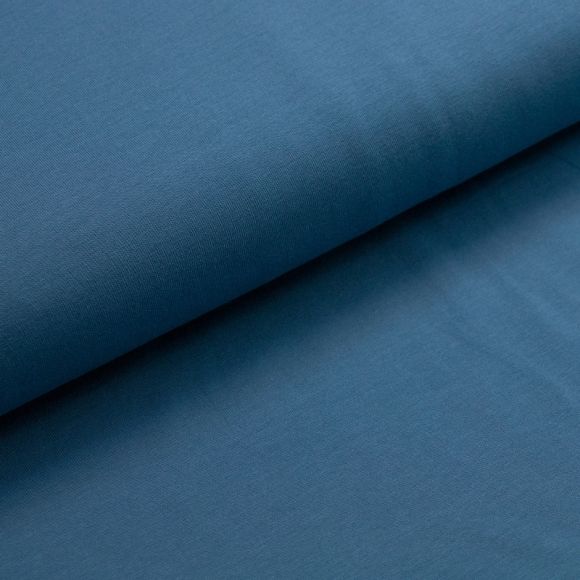 Jersey de coton bio uni "Pierre & Marie" (bleu denim)