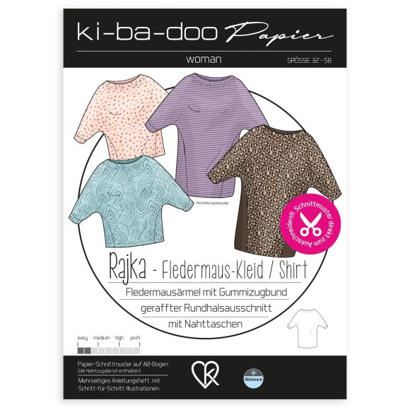 Patron - Shirt/robe pour femmes "Rajka" (32-58) de ki-ba-doo (en allemand)
