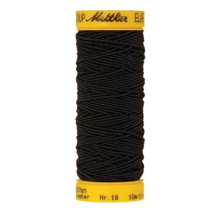 Mettler Nähgarn - elastisch "ELASTIC“ - Spule à 10 m (4000 schwarz)