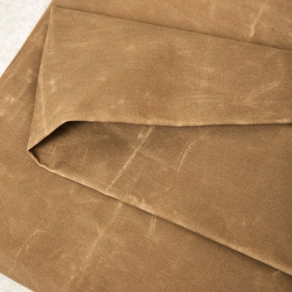 Oilskin coton "Light Waxed Cotton - camel" (brun clair) de mind the MAKER