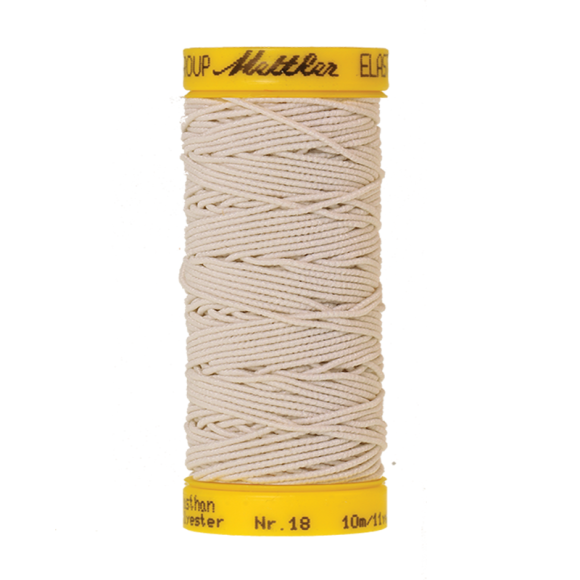 Mettler fil à coudre - élastique "ELASTIC" - bobine à 10 m (1000 offwhite)