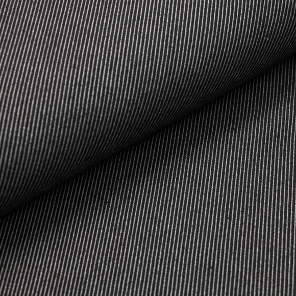 Jacquard Baumwolle - feste Qualität "Doubleface - Diagonal" (schwarz-beige)