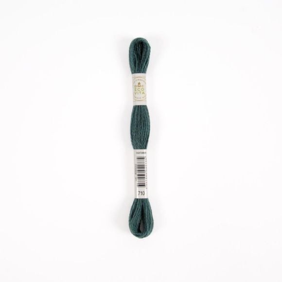 Fil à broder en laine bio DMC "Eco Vita 360" écheveau de 16 m (710/vert opaline)